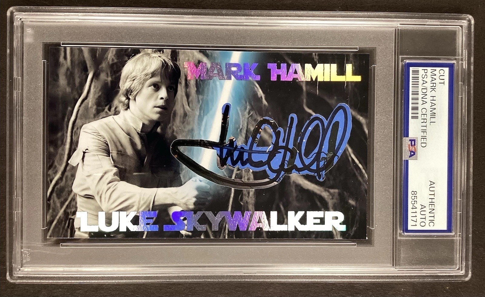 Mark Hamill Signed Custom Card Cut Luke Skywalker Star Wars Autograph PSA/DNA