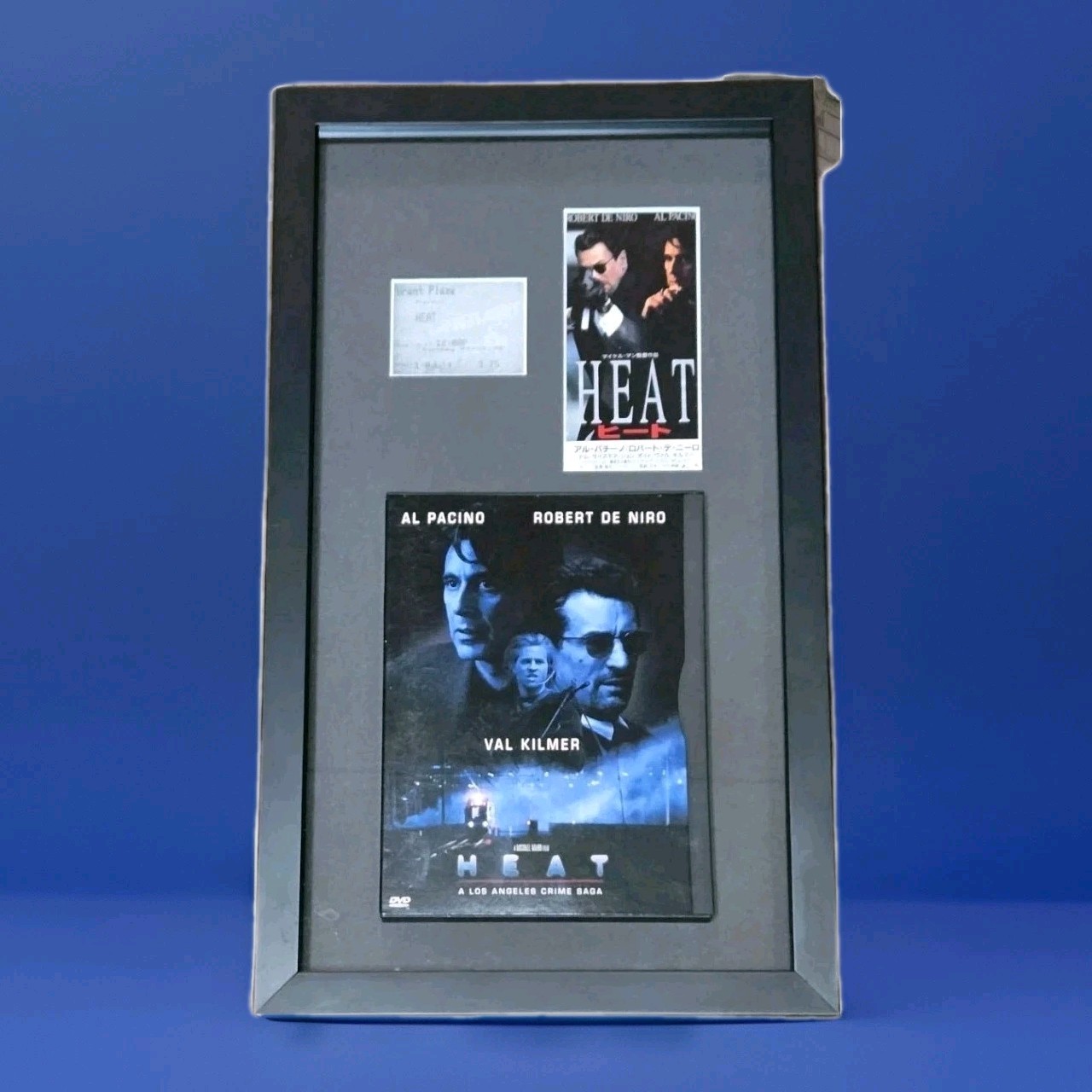 Heat Professionally Framed DVD + Ticket Stub & Japan Mini Poster De Niro Kilmer