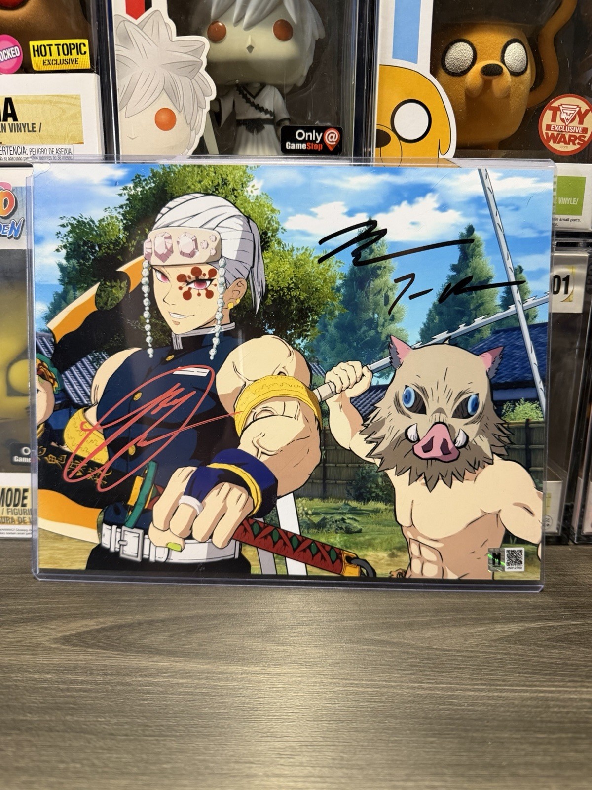 Inosuke Hashibira & Tengen Uzui Autographed 8×10 Demon Slayer signed Photo