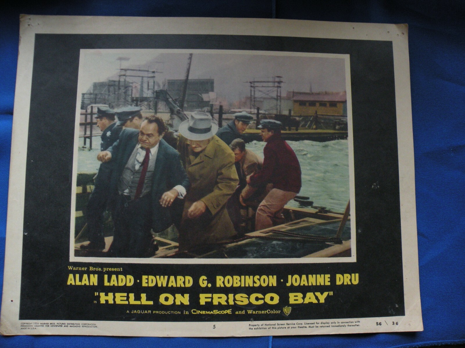 Hell on Frisco Bay Alan Ladd, Edward G. Robinson & Joanne Dru 56/36 11X14