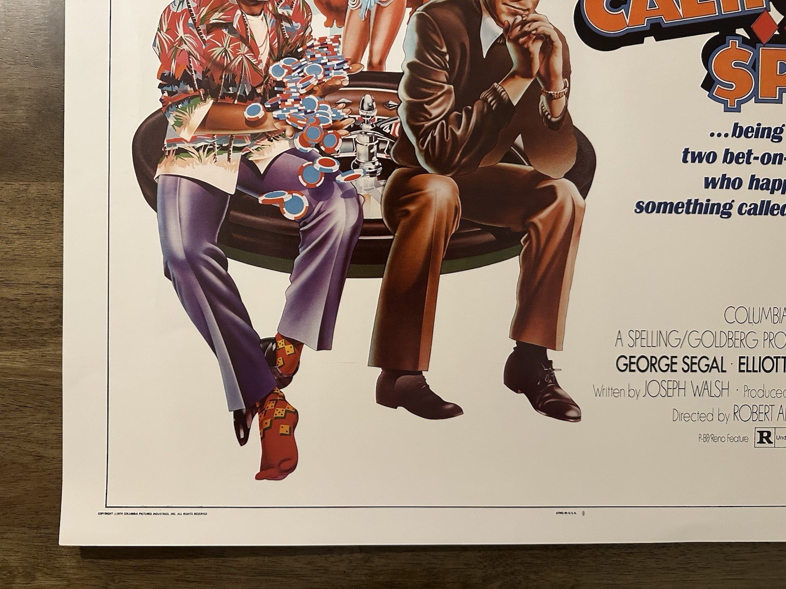Original 1974 California Split Movie Poster – Half Sheet (22×28) – Robert Altman