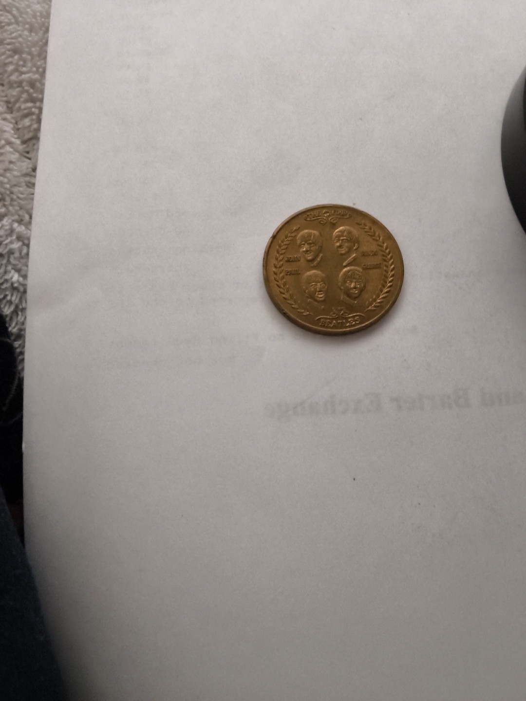 1964 BEATLES Visit The United States Commemorative Coin Token VG 4.0
