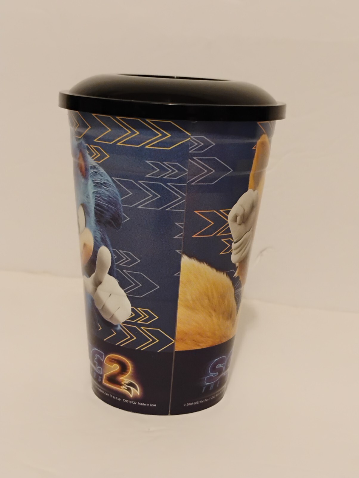 Sonic the Hedgehog 2 movie Only cup and Lid AMC TOPPER NOT INCLUDED