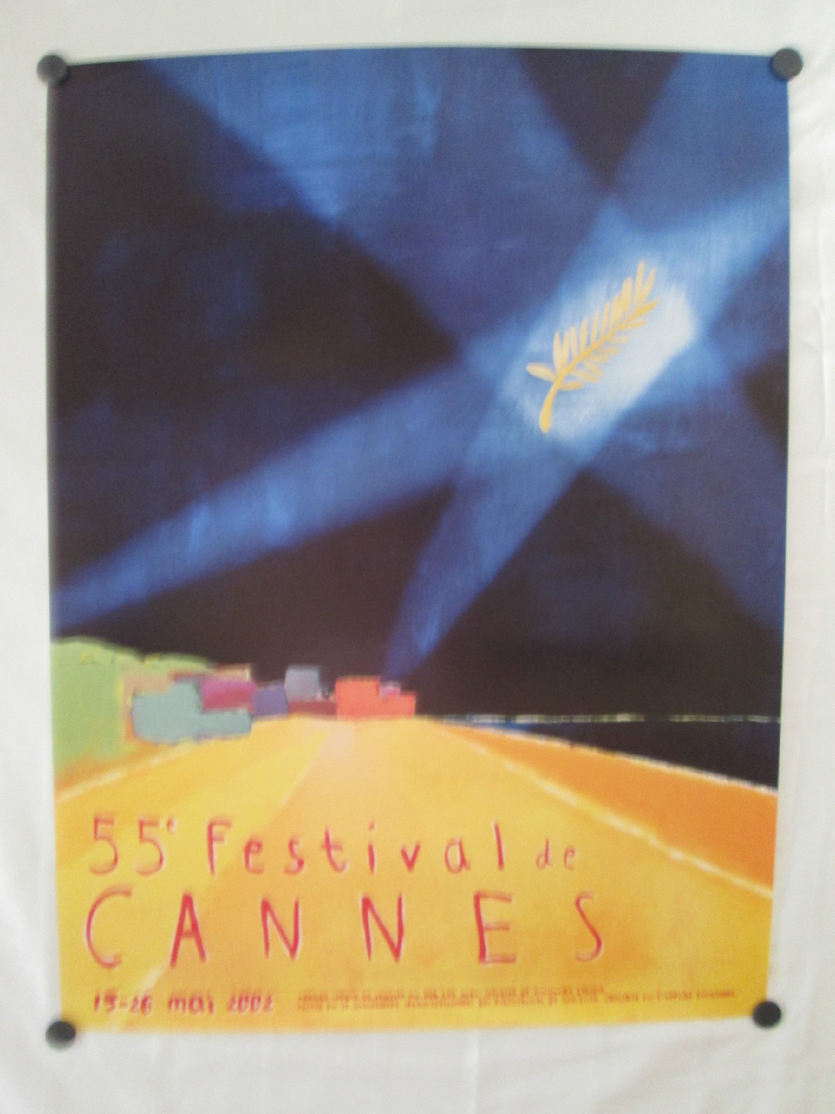 CANNES FILM FESTIVAL 2002 ORIGINAL OFFICIAL POSTER 32″ X 24″ MINT