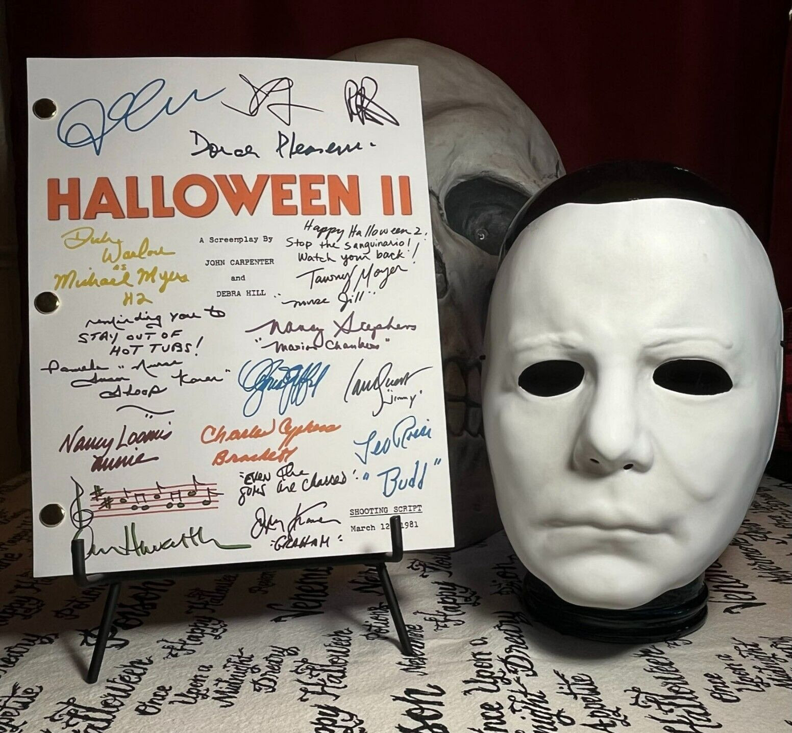 Halloween II Script Cast-Signed – Autograph Reprints – Michael Myers – 120 Pages