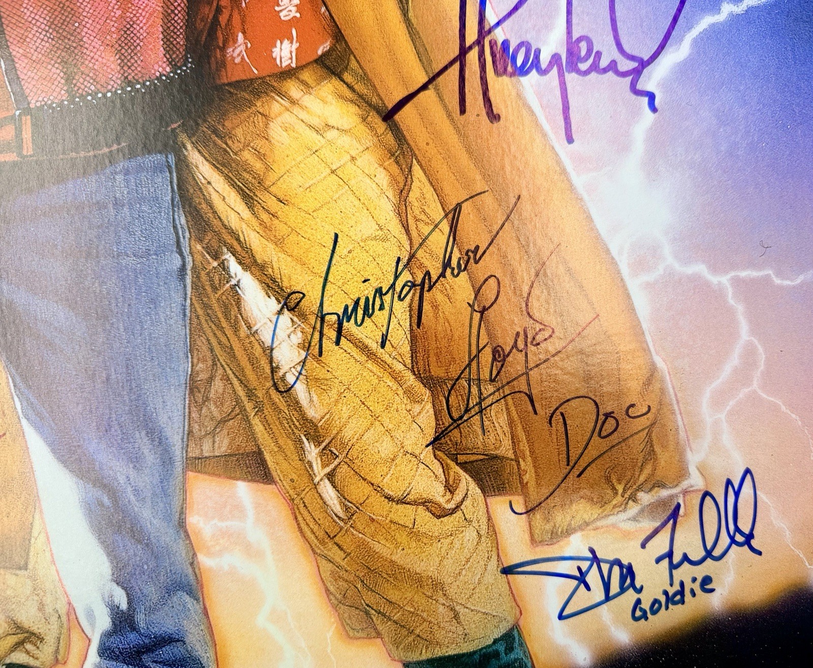 Michael J. Fox and Cast + 10 Signed JSA Letter Back to the Future 30X40 Poster