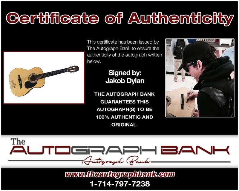 Jakob Dylan authentic signed rock acoustic guitar W/Cert Autographed A0002
