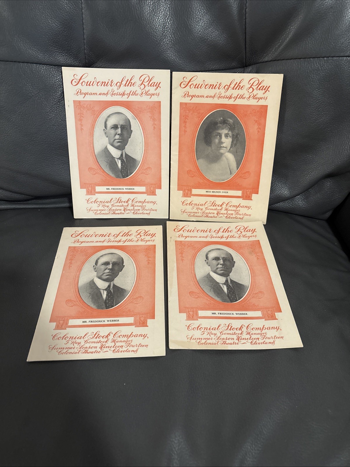 Vintage 1914 Theater Programs Colonial Theater Cleveland Ohio