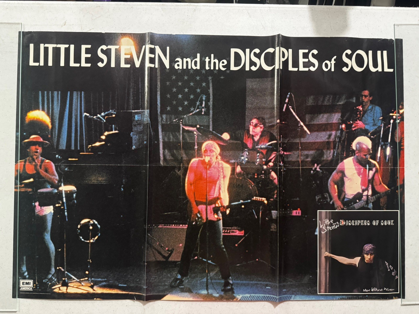 Vintage 1982 Little Steven Disciples of Soul Men Without Women Promo Poster EMI