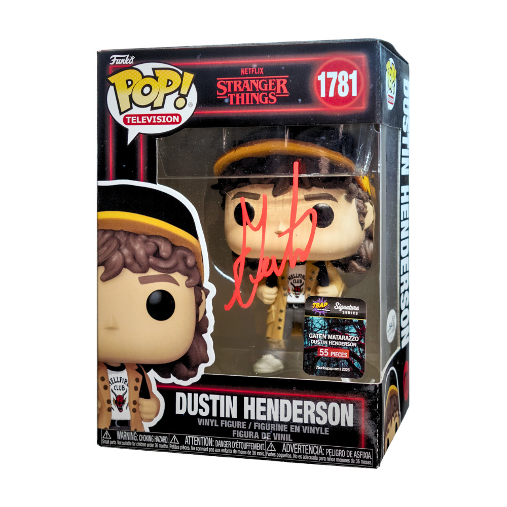Gaten Matarazzo Signed Dustin Henderson Funko Pop – 7BAP Signature Series