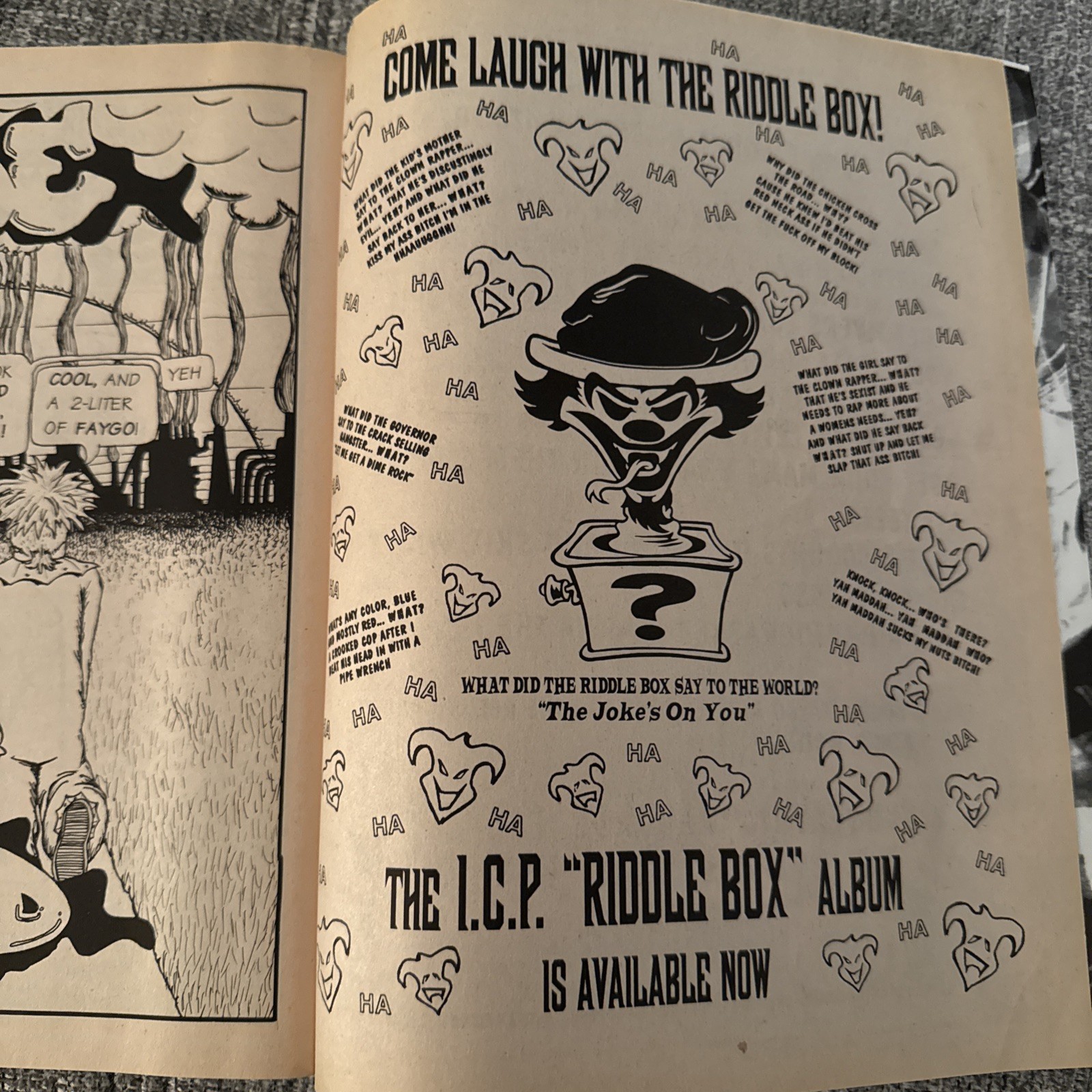 Original ICP Insane Clown Posse Wicked Clownz Comic Book with Ringmaster AD