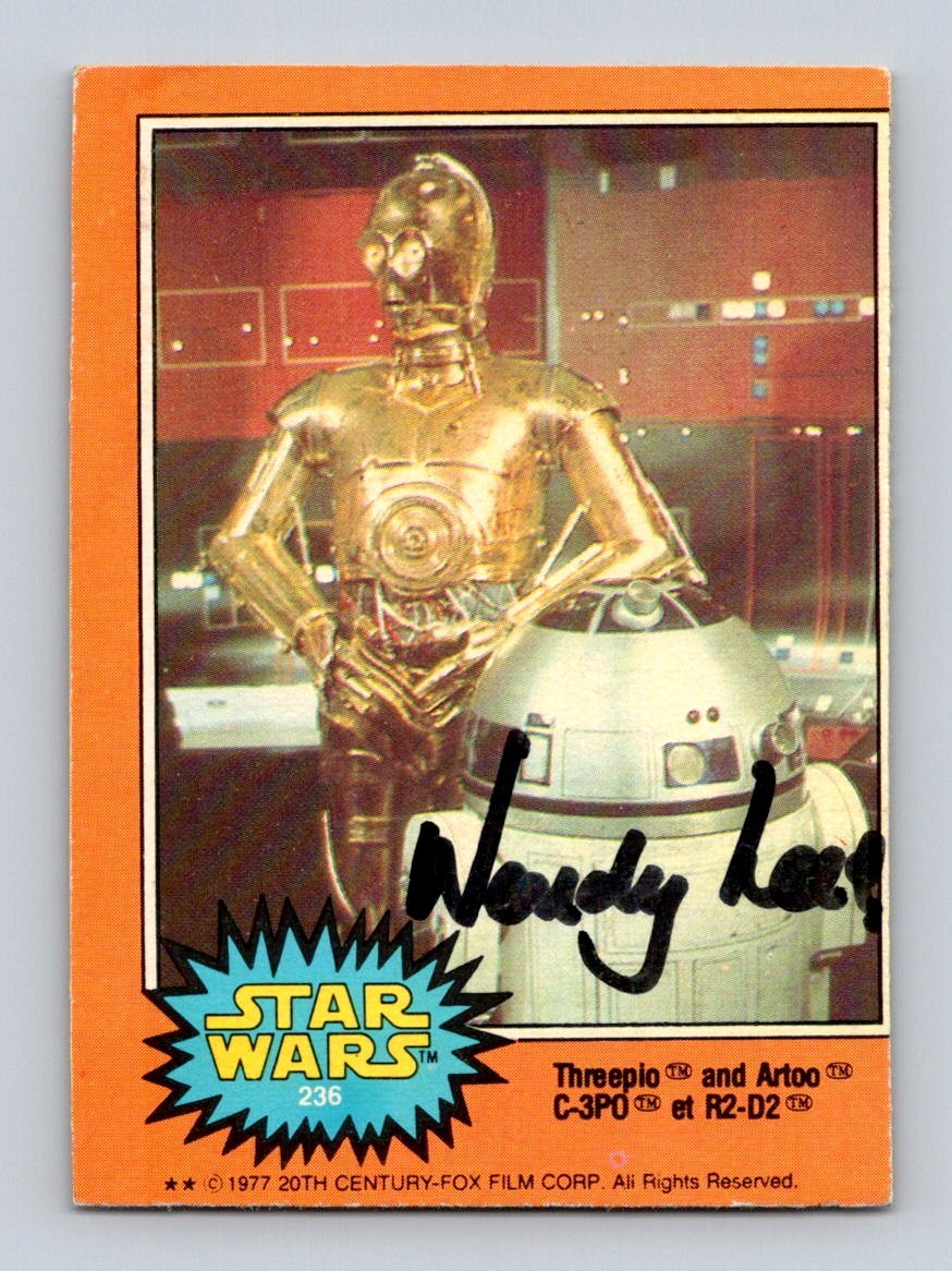 Wendy Leech Authentic Autographed C-3PO Stunt Double Star Wars Trading Card