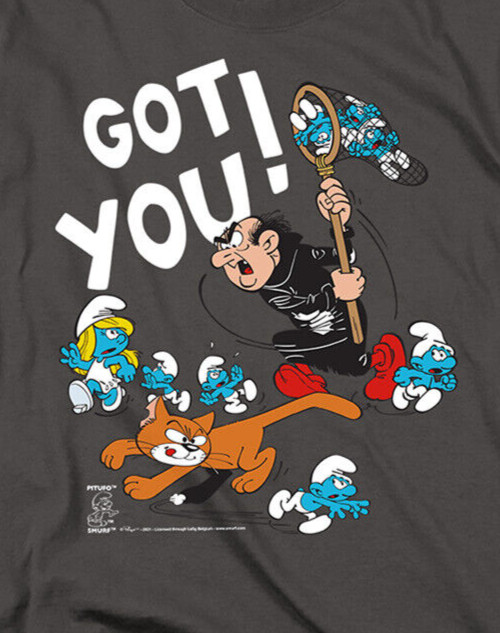The Smurfs “Gargamel & Azreal” Mens Unisex T-Shirt Available Sm to 5x -New