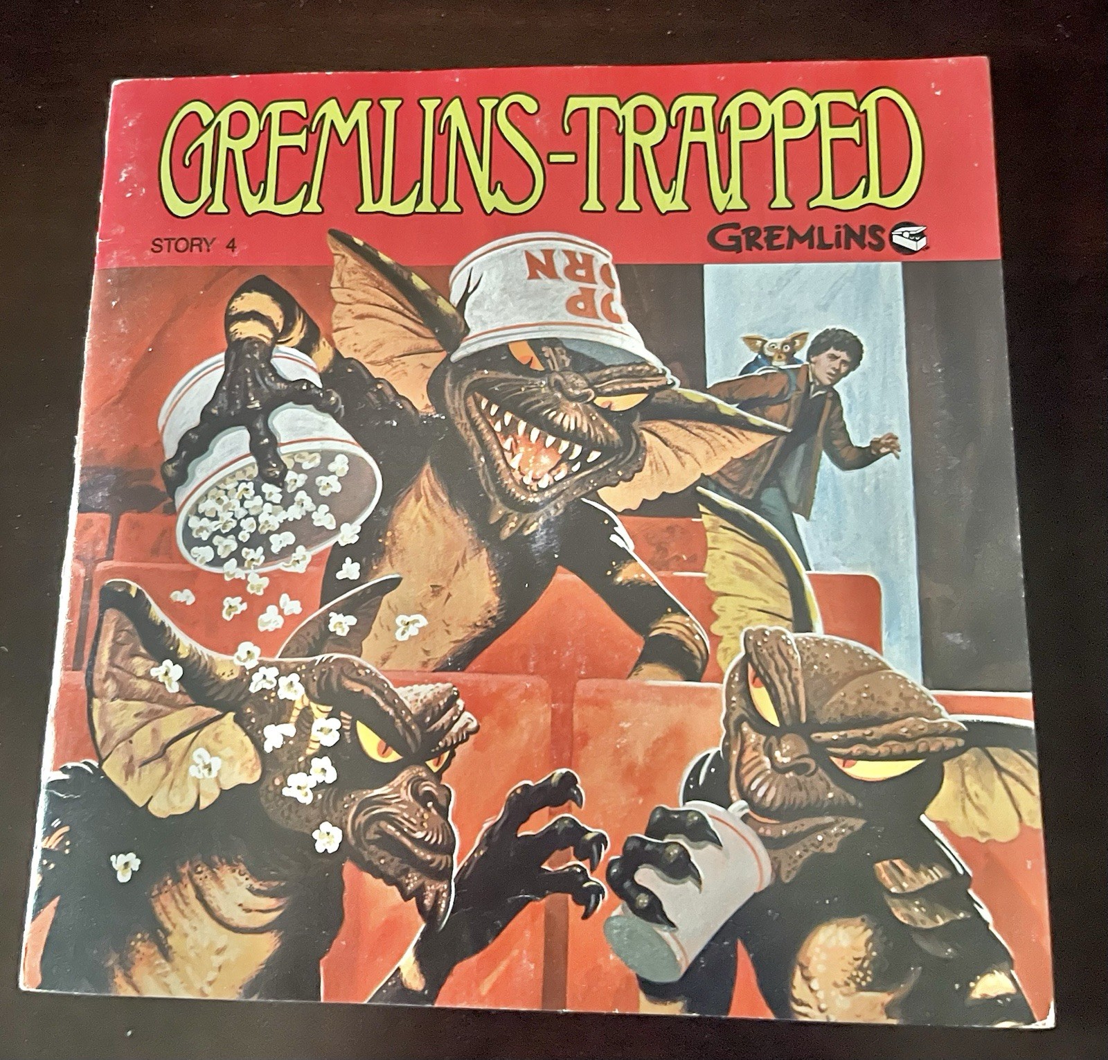 1984 Gremlins Story 4 Gremlins-Trapped 33 1/3 RPM Record & Story Book Good Shape