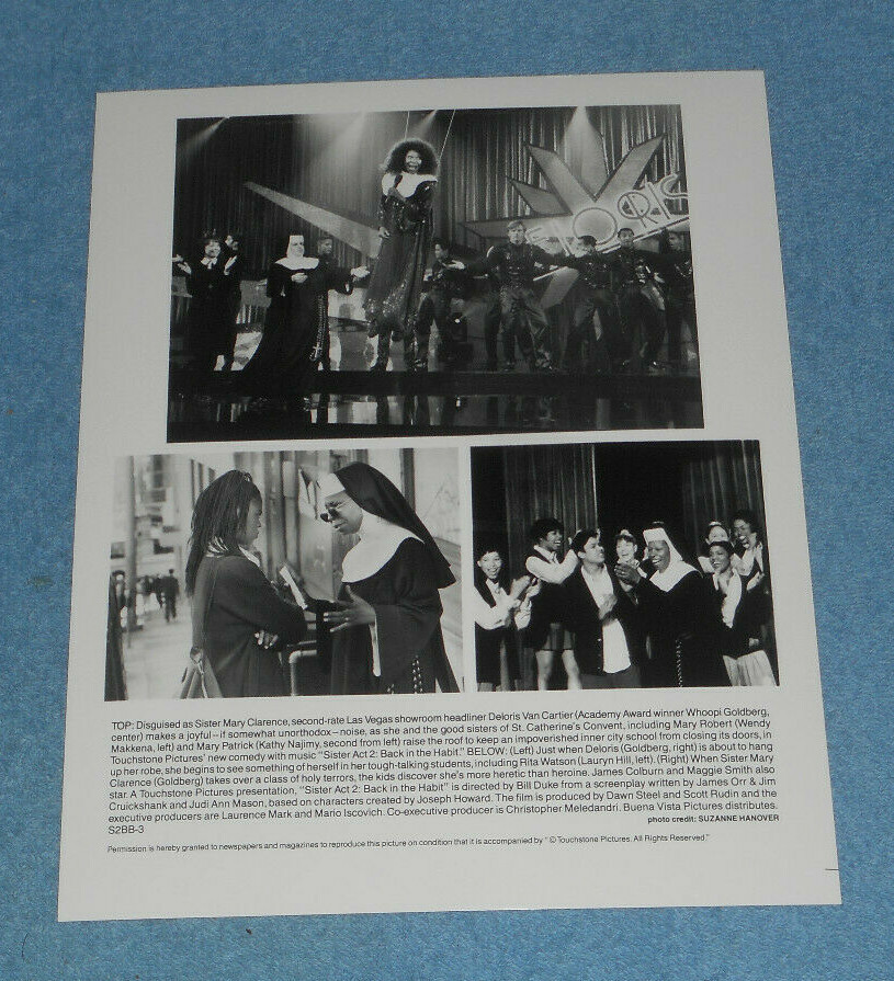 1993 Movie Press Photo Whoopi Goldberg & Lauryn Hill “Sister Act 2”