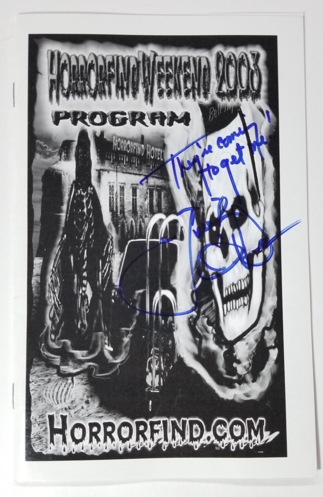 Judith O’Dea hand SIGNED Horrorfind 2003 Program COA Autographed Horror Actress