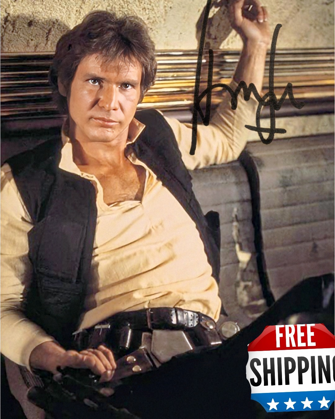 Framed Harrison Ford Han Solo Autograph Sign 8×10 Photo Reprint Free Shipping