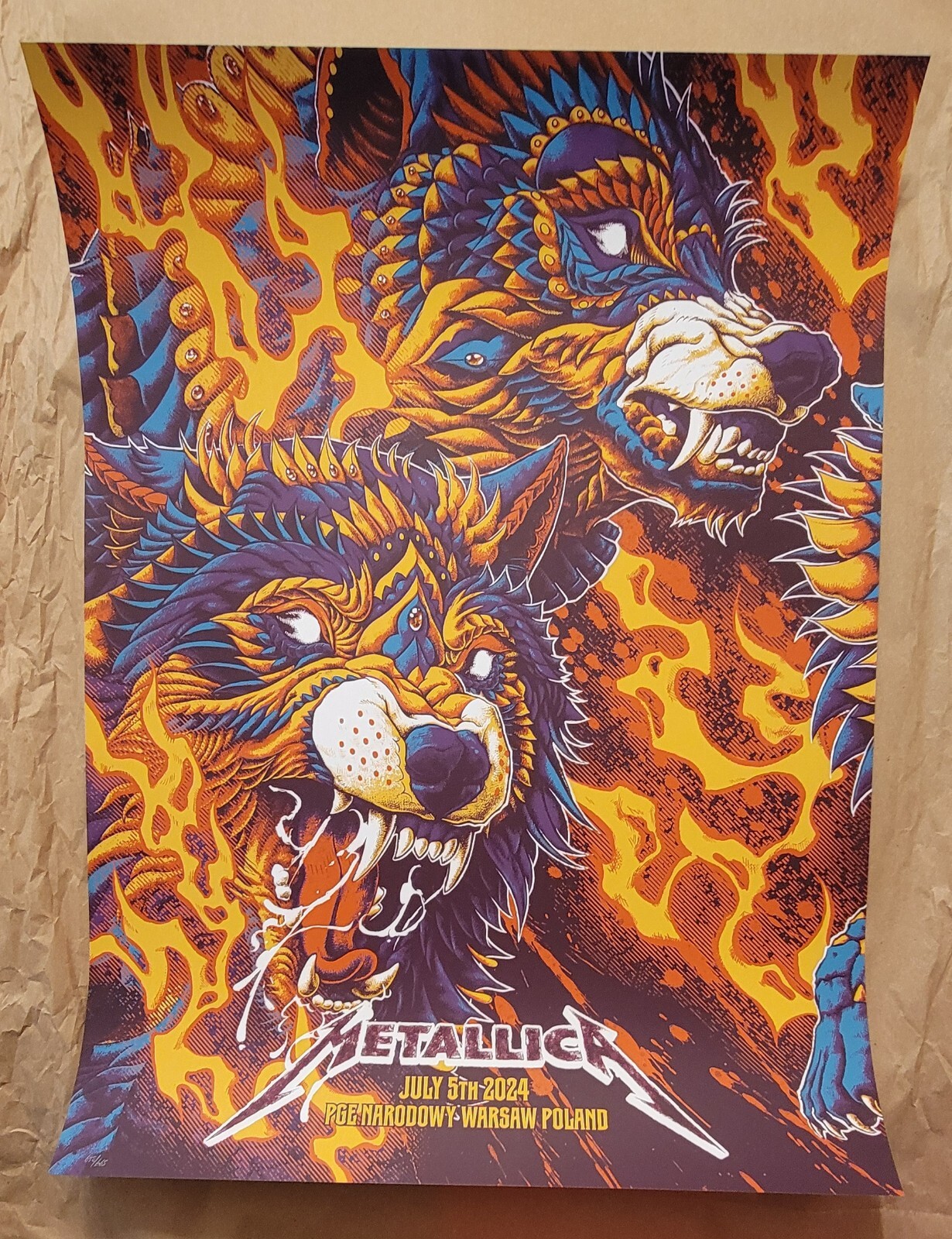 Metallica Poster Warsaw Poland July 5 2024 Bioworkz Kwok