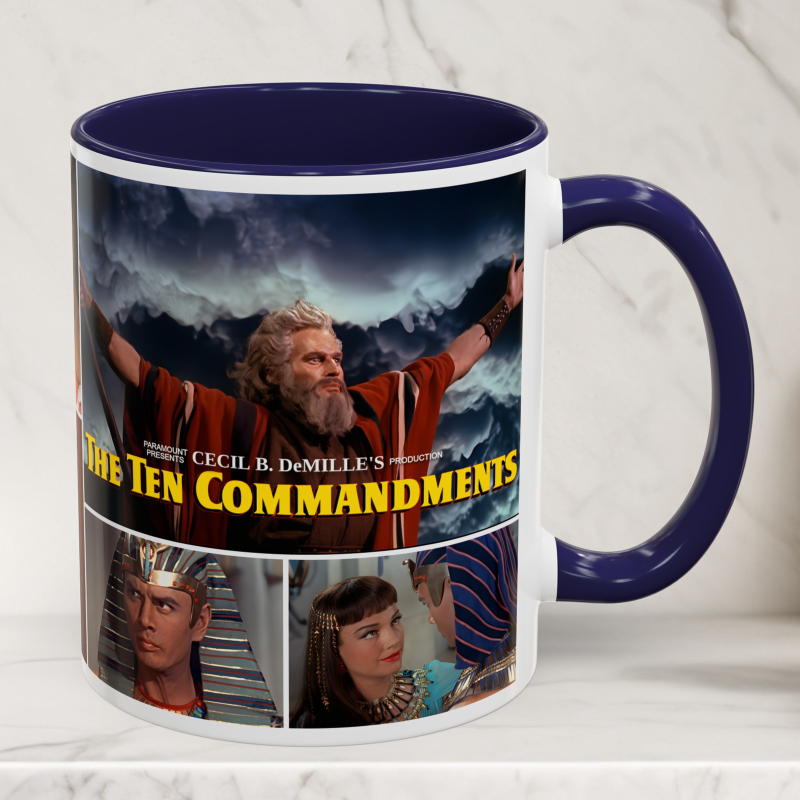 Ten Commandments Movie Memorabilia, 11 oz Mug, Charlton Heston as Moses Cup