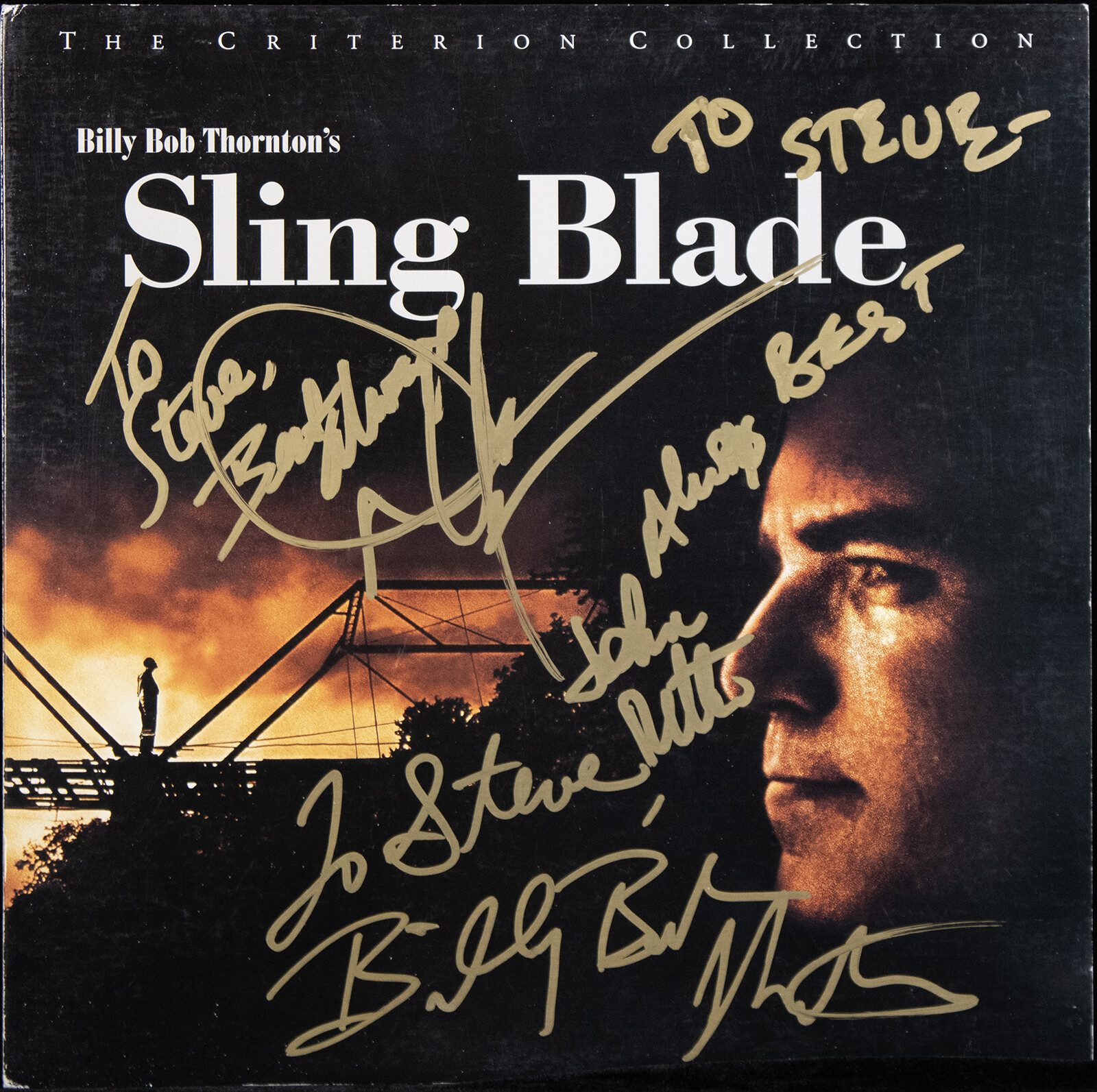 SLING BLADE MOVIE CAST – INSCRIBED LASER MEDIA COVER SIGNED WITH CO-SIGNERS