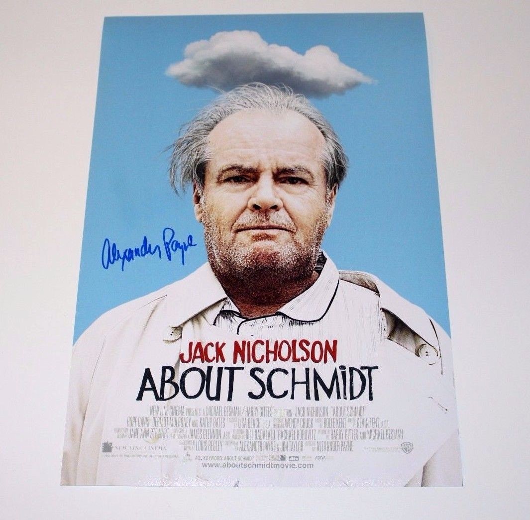 DIRECTOR ALEXANDER PAYNE SIGNED ABOUT SCHMIDT 12×18 MOVIE POSTER PHOTO W/COA