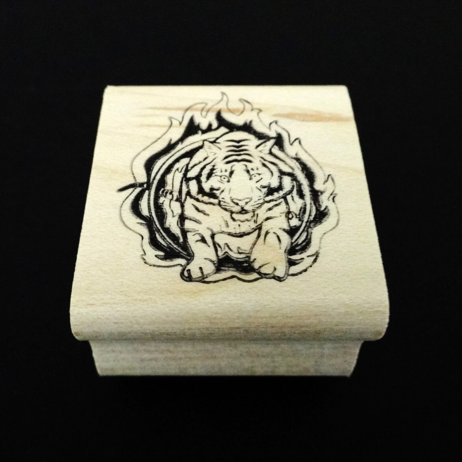 Grateful Dead Rubber Stamp Spring 1990 TOO The Other One Fire Tiger Wood Ink