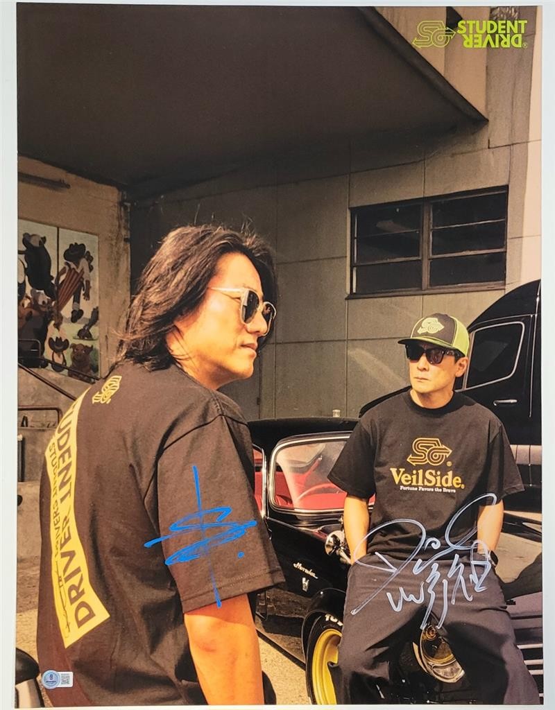 Sung Kang & Daniel Wu signed LE Student Driver 18×24 poster photo C~ Beckett BAS