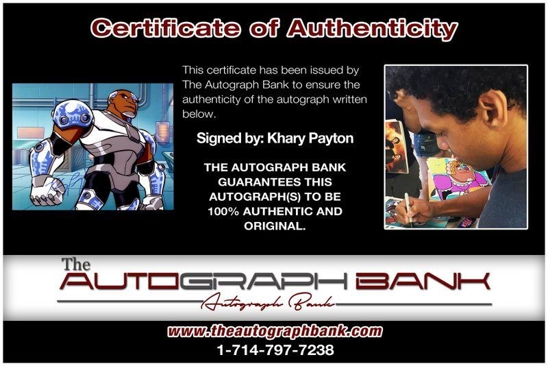 Khary Payton authentic signed celebrity 8×10 photo W/Cert Autographed C9