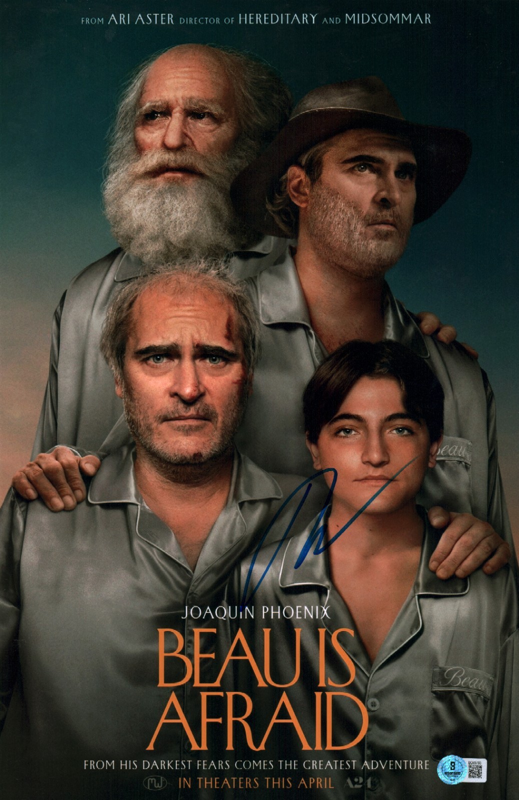 ARI ASTER SIGNED BEAU IS AFRAID DIRECTOR 11X17 PHOTO POSTER AUTOGRAPH BAS COA