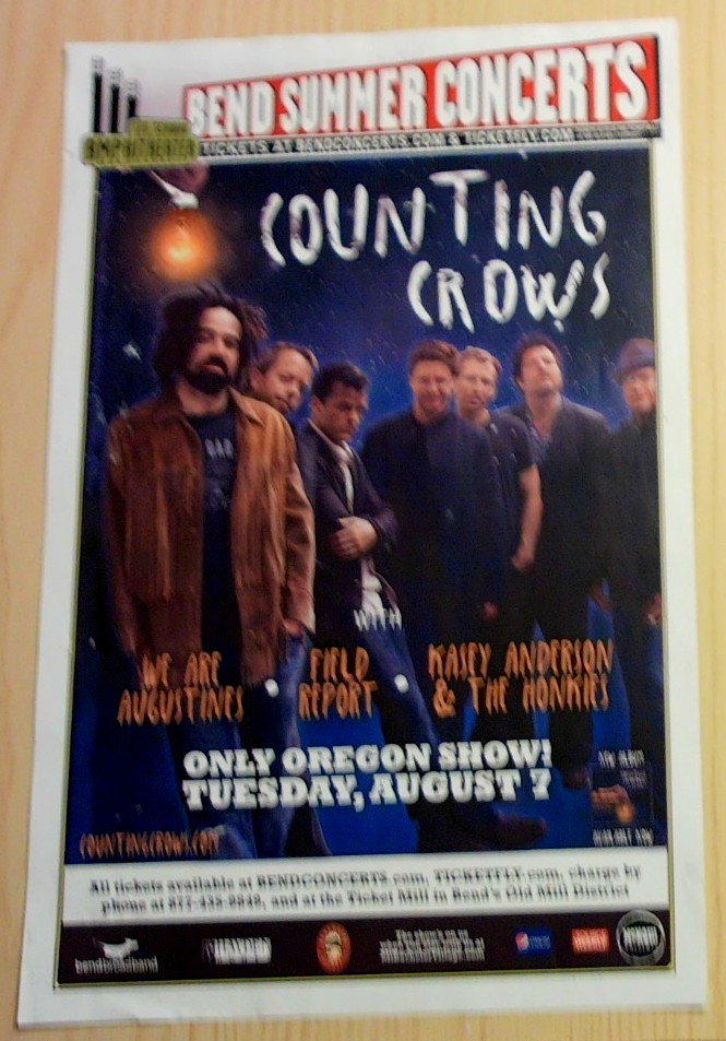 Counting Crows Poster 2012 Original Concert Show Flyer