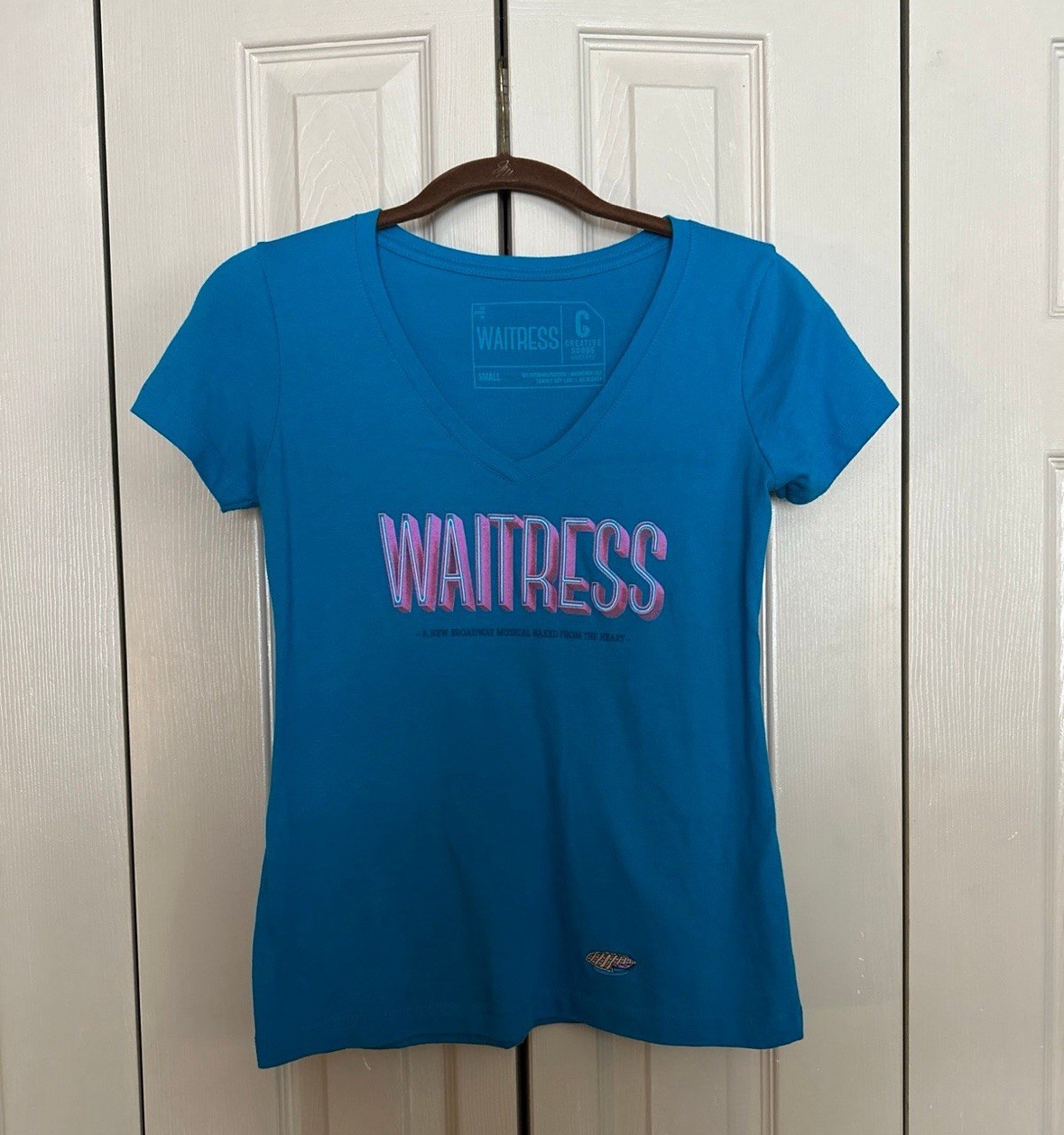 Waitress Broadway Musical T Shirt Women’s Size Small V Neck Sara Bareilles Merch