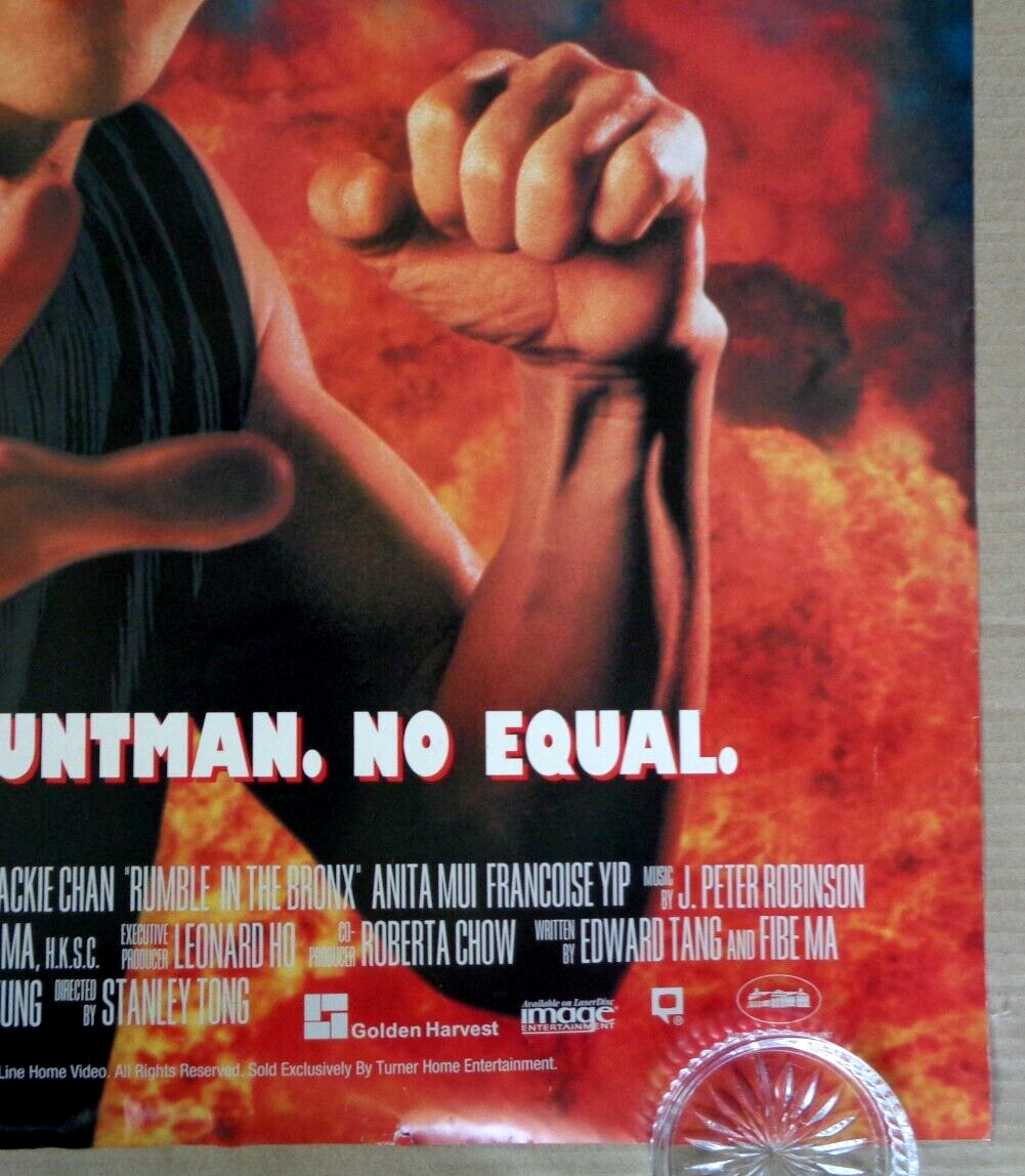 Rumble In The Bronx 1995 Original U.S. 2-Sided Home Video Poster Jackie Chan