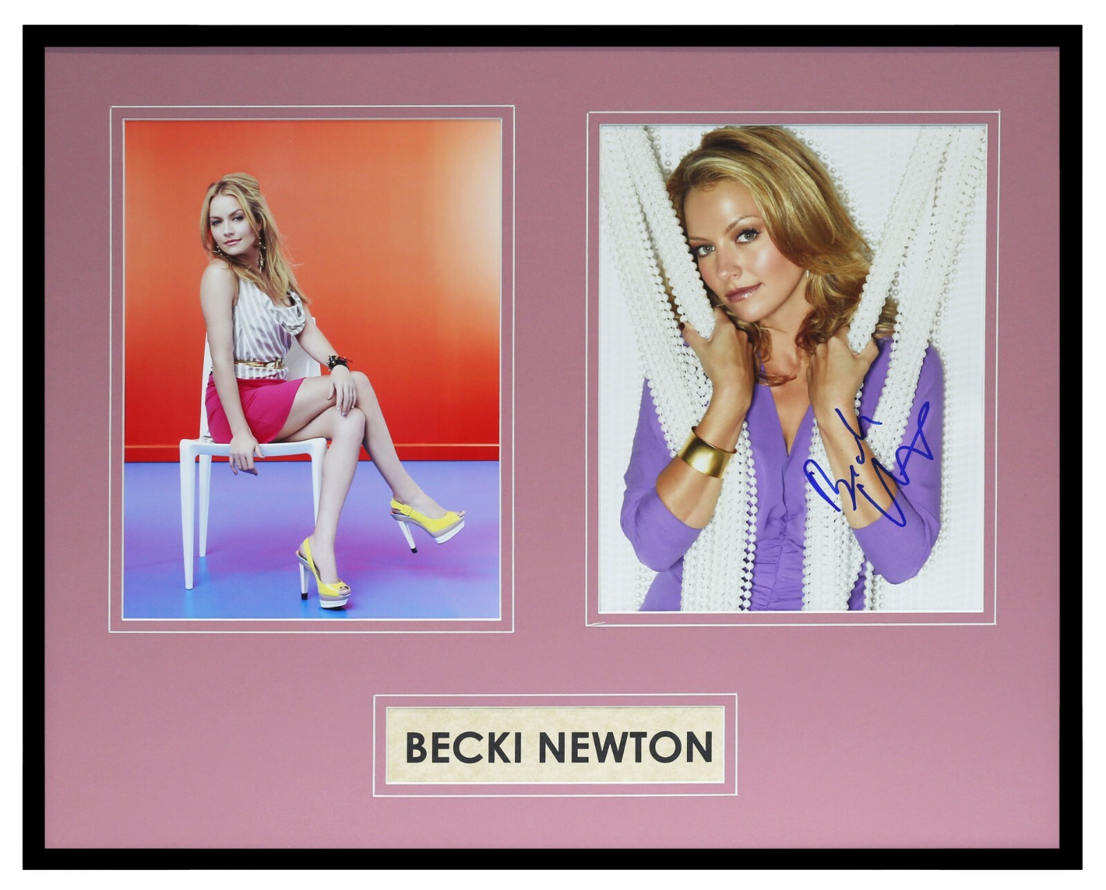 Becki Newton Signed Framed 16×20 Heels Photo Display AW Ugly Betty