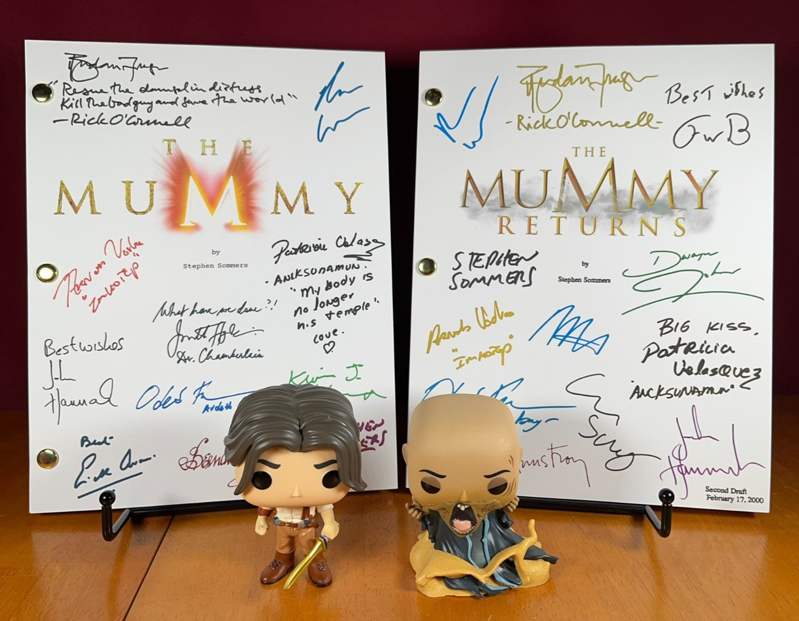 The Mummy & The Mummy Returns Scripts Signed- Autograph Reprints- Brendan Fraser
