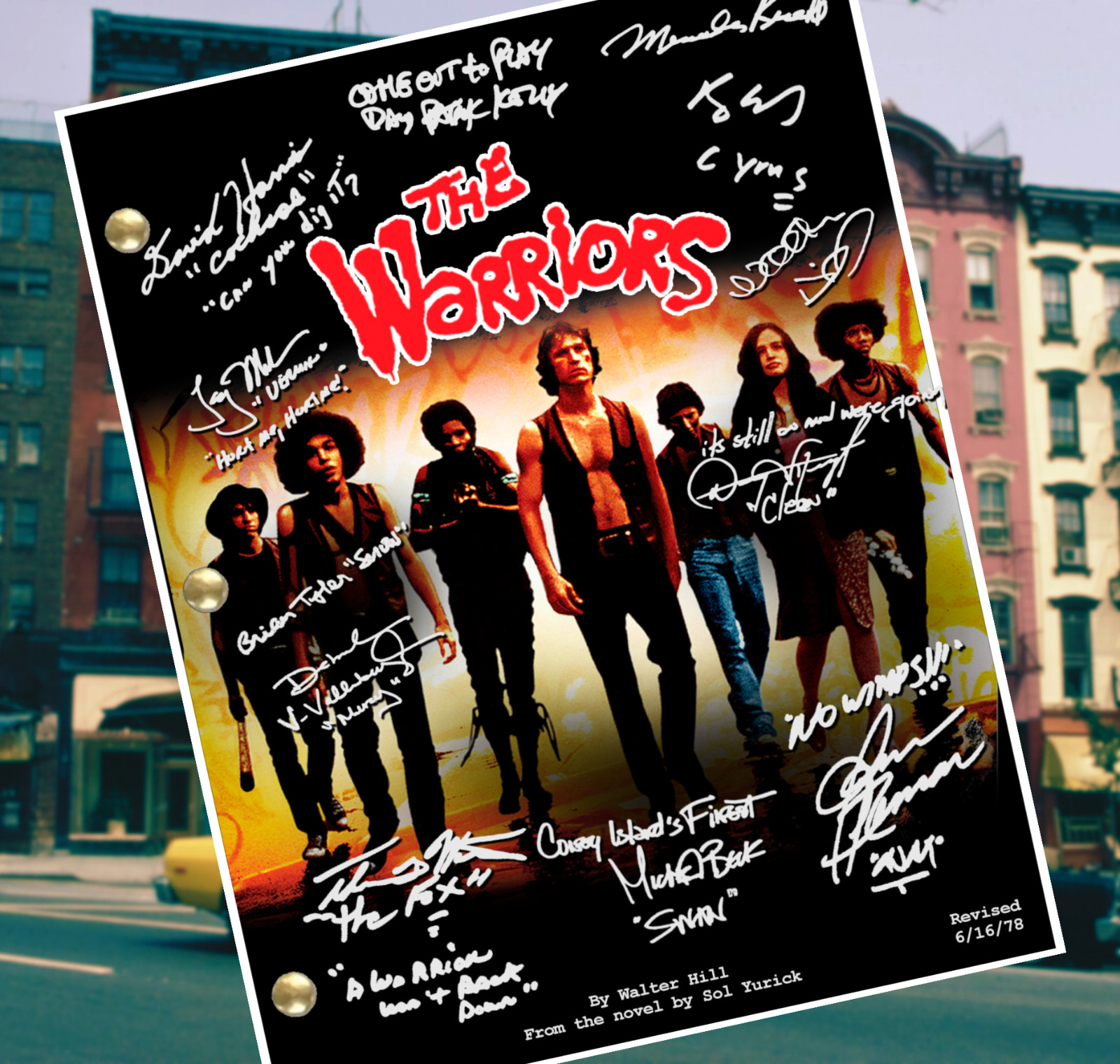 The Warriors Script Cast-Signed – Autograph Reprints – Warriors Movie