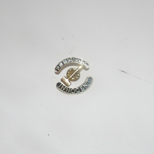 Presumed Innocent Gavel Movie Promo Pinback Pin