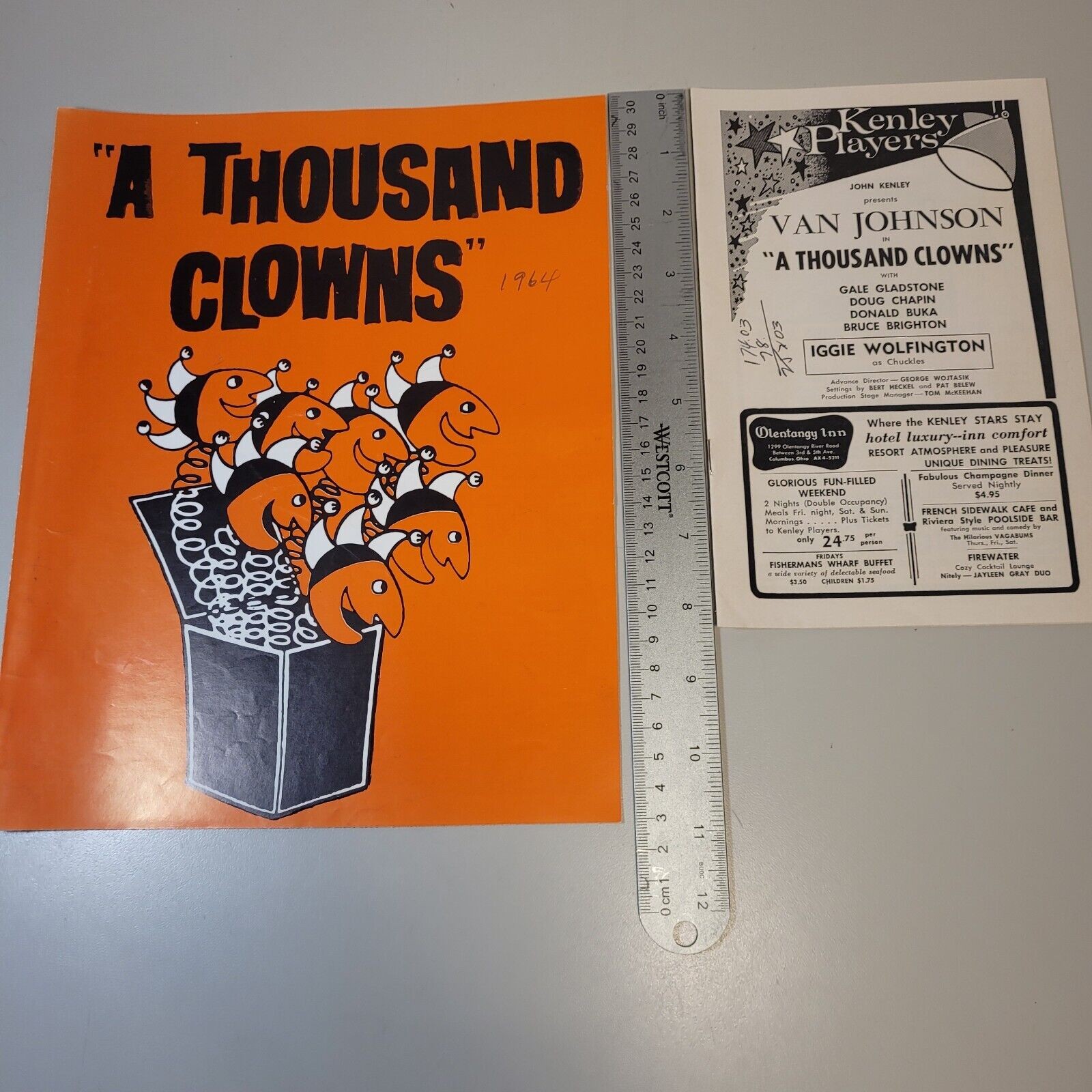 1964 “A THOUSAND CLOWNS” Stage Play Program & Playbill -Columbus, OH.