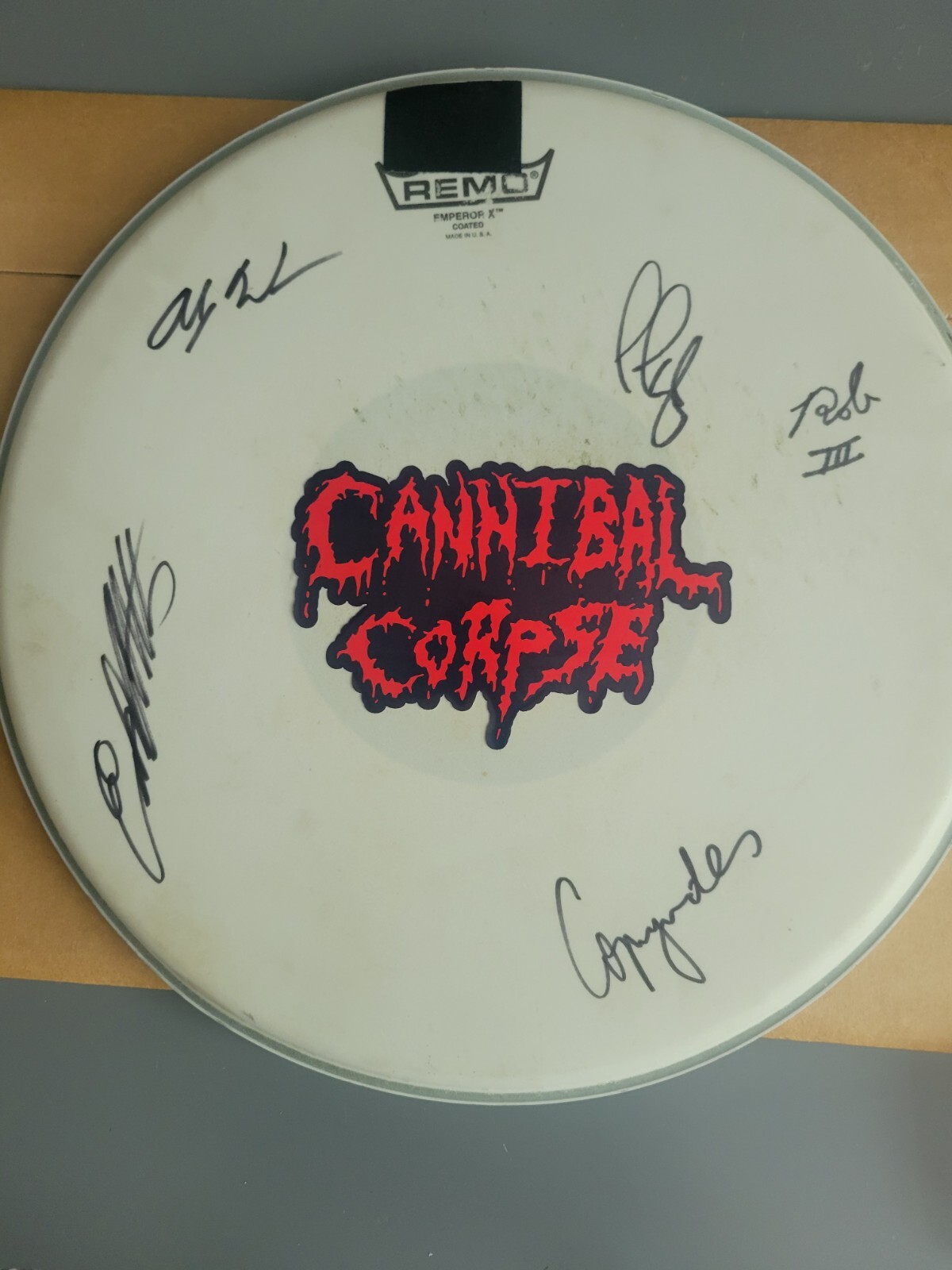 Cannibal Corpse Signed Drumhead +xxxl shirt/patch (Death Metal, Heavy Metal)