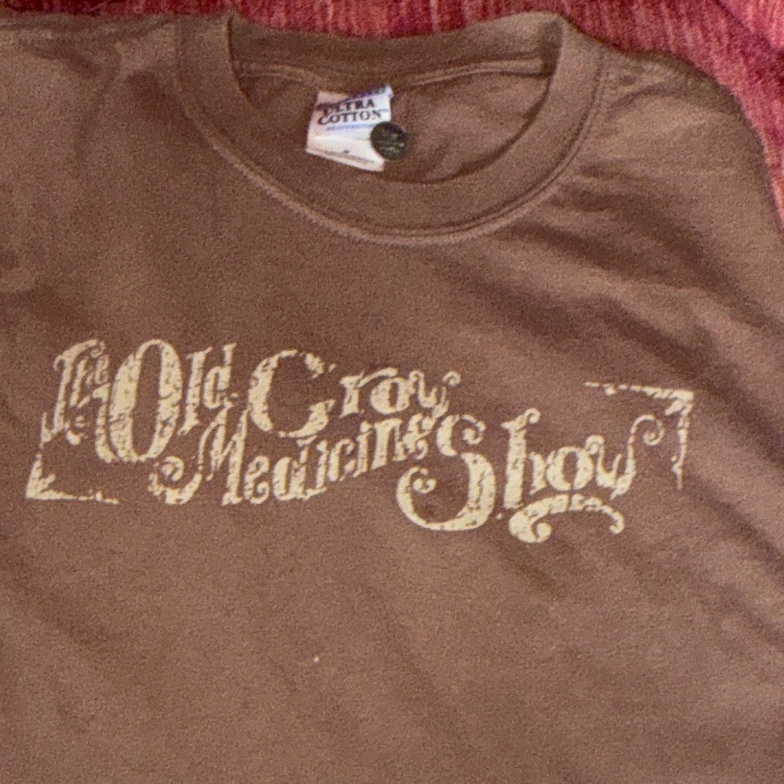 Rock and roll The Old Crow Medicine Show Graphic T-Shirt Brown Size M rare