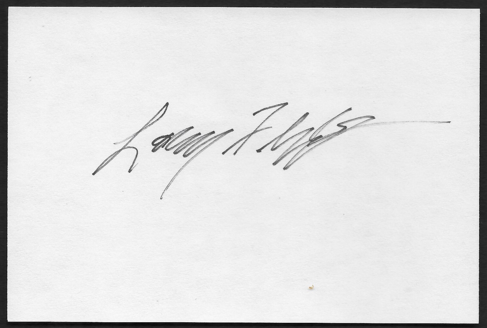 LARRY FLYNT – Authentic Autograph Signed Signature Card HUSTLER Am. Publisher