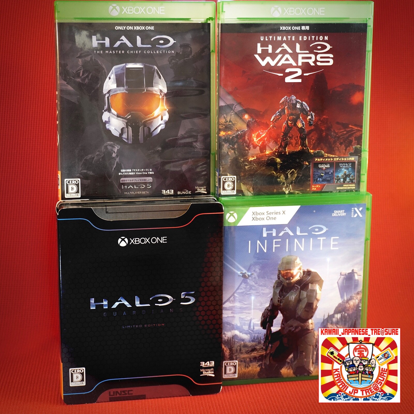 Lot 4 Xbox One Halo master Chief Wars 2 5 Gardians Limited Infinite Microsoft JP