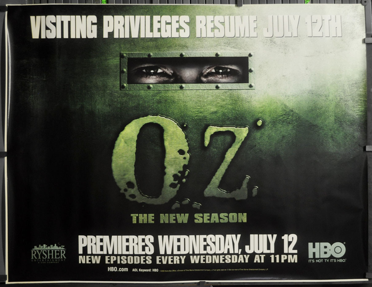 OZ 2000 ORIGINAL 46X60 ROLLED Subway HBO (TV) POSTER ERNIE HUDSON J. K. SIMMONS