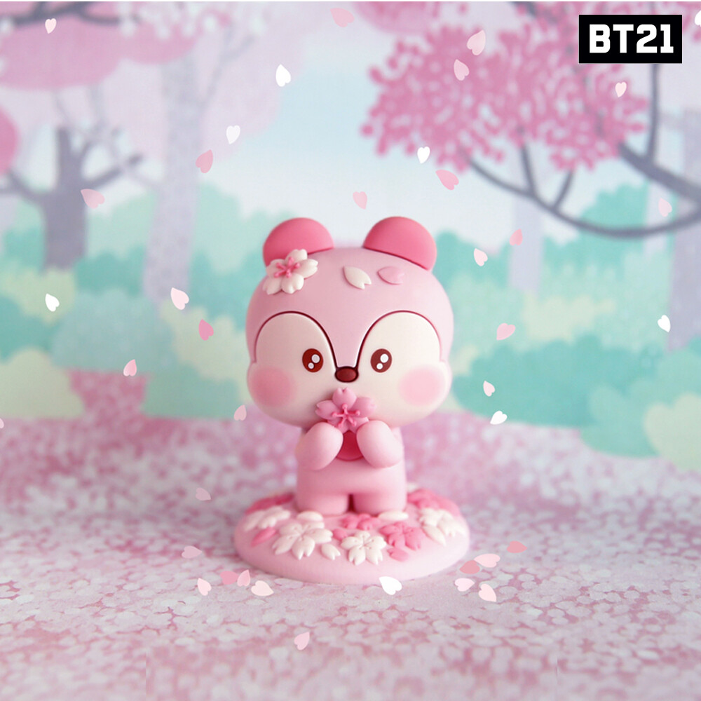 BTS BT21 Official Goods minini Figure Cherry Blossom Ver + Tracking Number