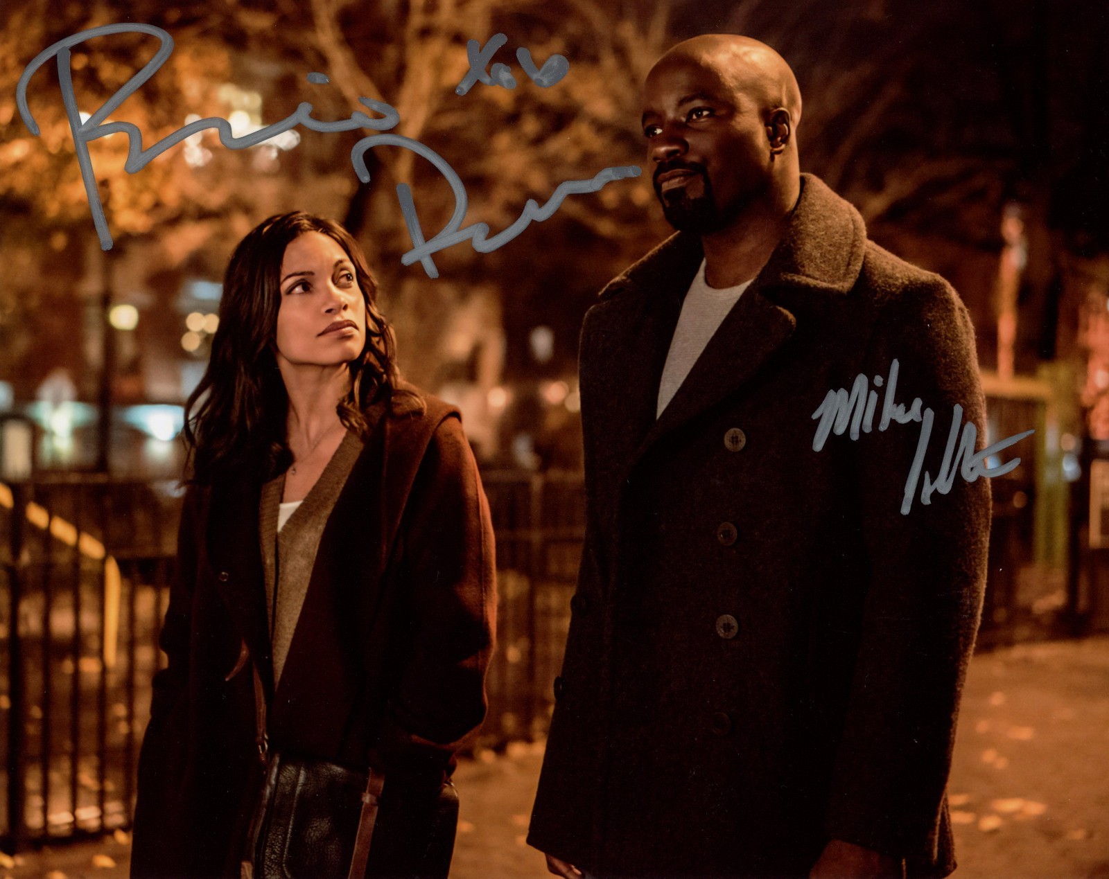 Marvel’s Daredevil 8×10 Photo Signed Rosario Dawson, Mike Colter JSA Autograph