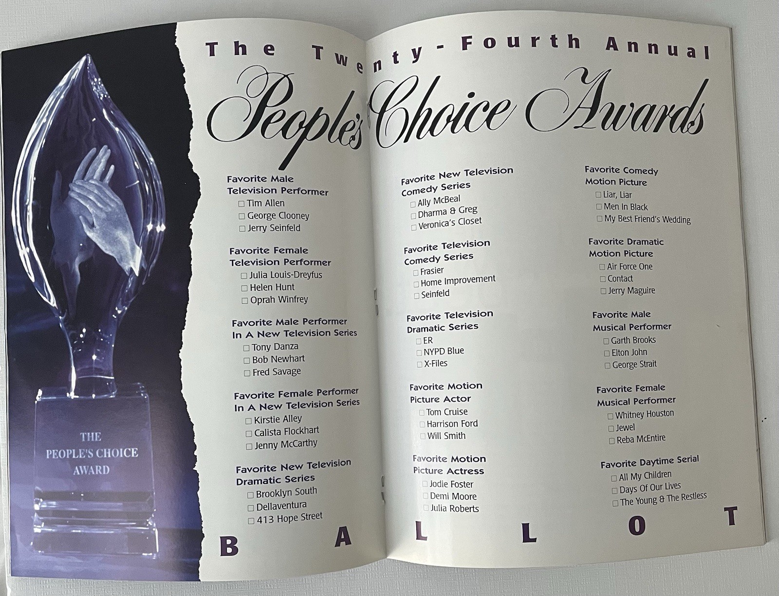 (2) Programs 1998 American Music Awards & People’s Choice Awards – Nice!!