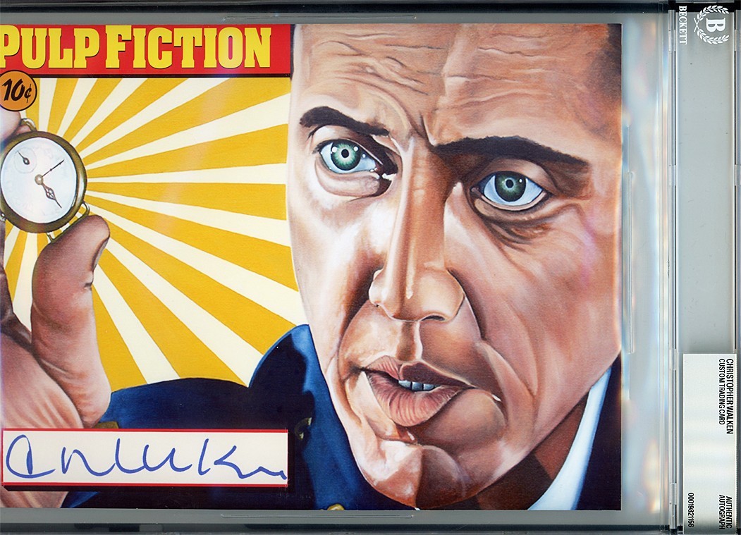 PULP FICTION -CHRISTOPHER WALKEN- BECKETT Signed/Autograph/Auto 8×10 Movie Card