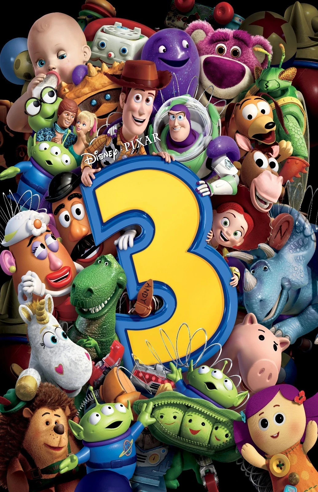 Toy Story 3 Disney Pixar Woody Buzz Lightyear Lotso Animated Movie Poster 11×17