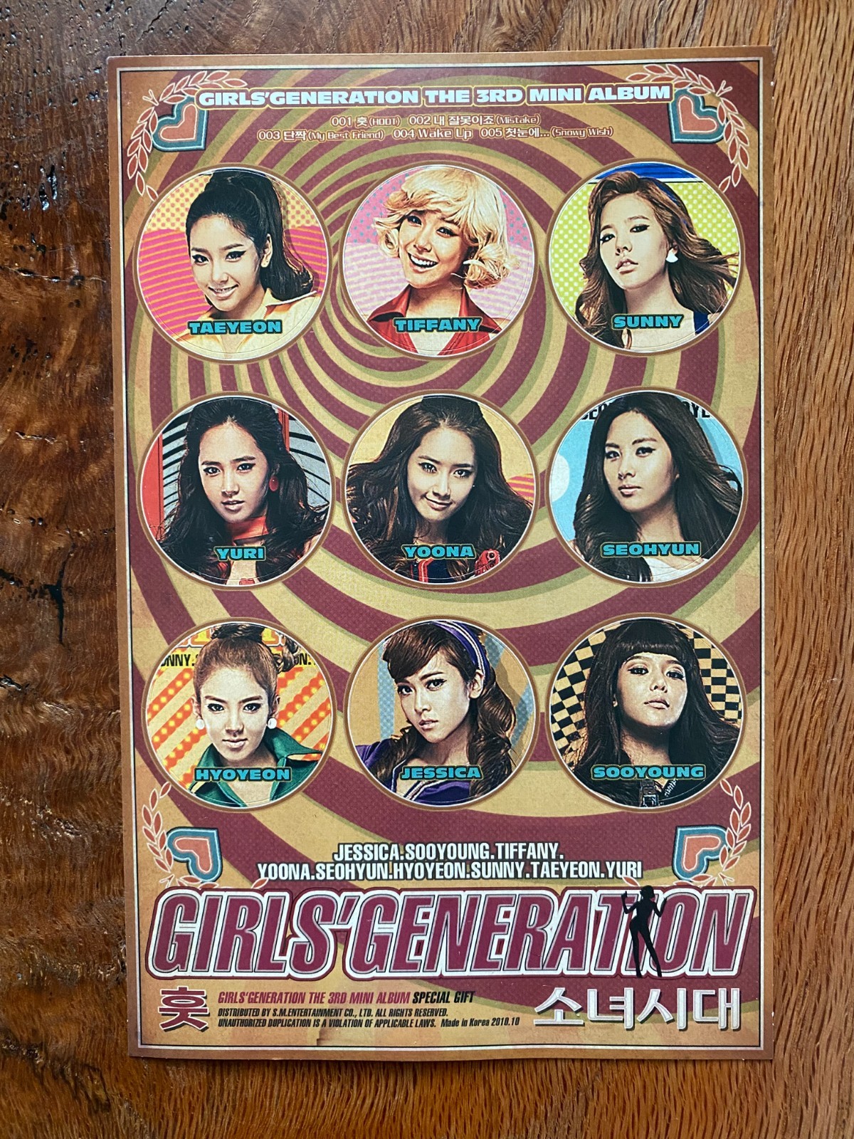 Girls’ Generation 3rd Mini Album Vol. 3 Hoot STICKER SHEET