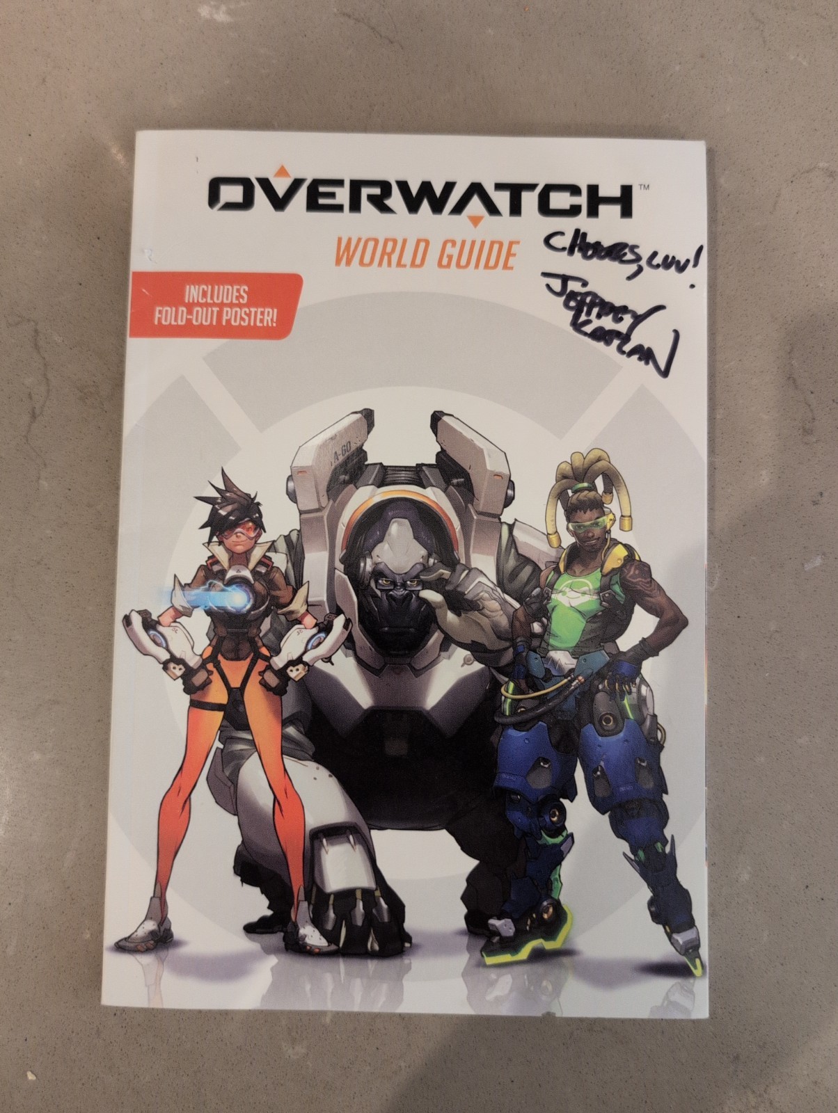 World Guide Overwatch – Paperback By Scholastic SIGNED BY JEFF KAPLAN