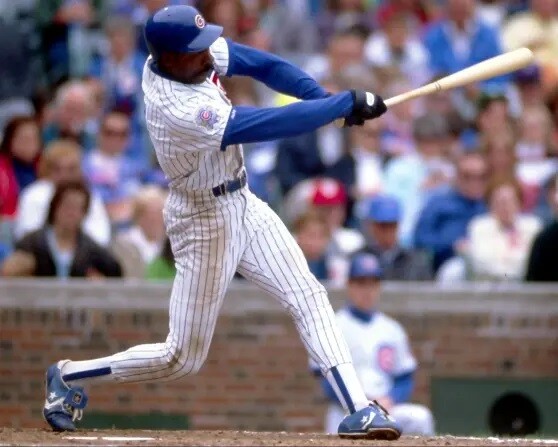 1990 Andre Dawson Chicago Cubs Baseball Action 8×10 PHOTO PRINT